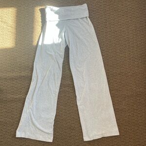 Brandy Melville light gray fold over pants